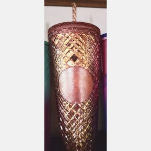 Rose gold iridescent tumbler